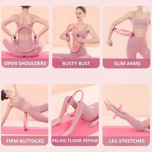 2025 Upgraded Pilates Essentials Kit for Women, 11-Piece Better Me Pilates Essentials Kit for Women, Booty Bands for Working Out Glutes, 25cm Figure 8 Resistance Band Yoga Bands (Blue)