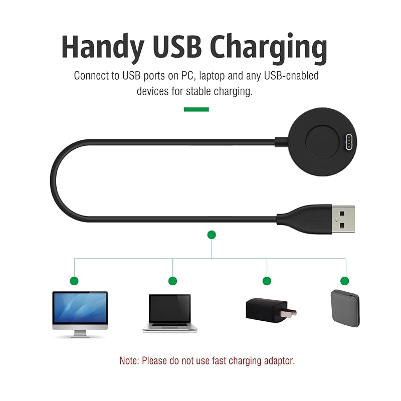 MoKo 2 Pack USB Charging Dock for Garmin Watches – Compatible with Multiple Models (Variation: 2 Pack+USB-A)
