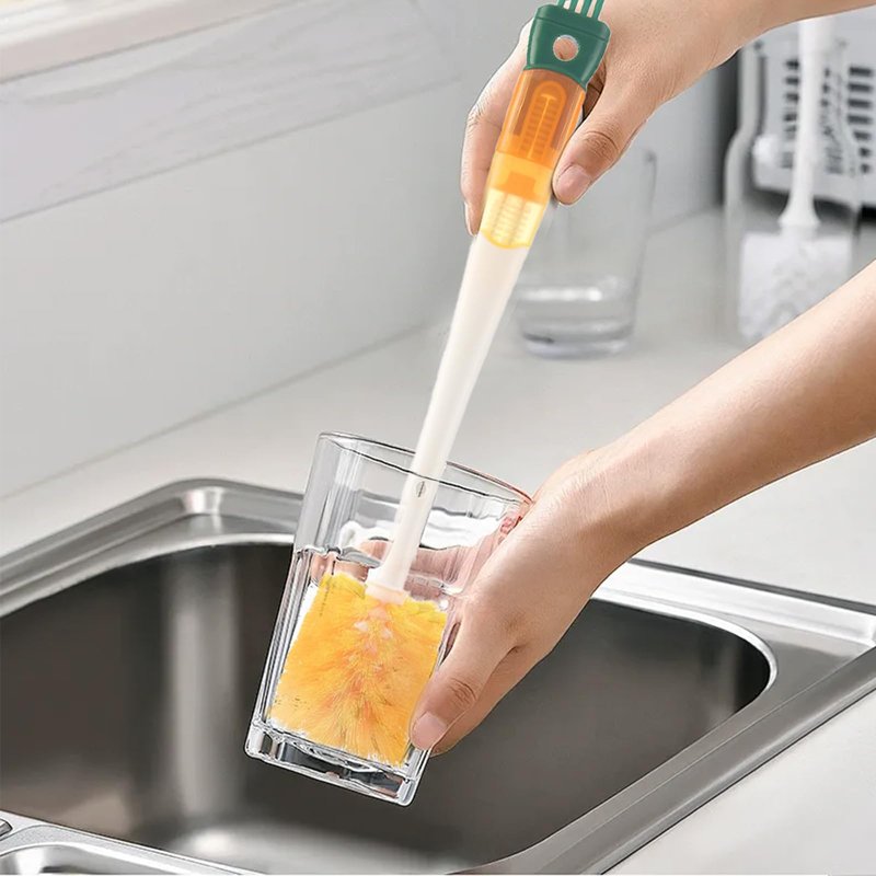 Bottle Brush Cleaner Water Bottle Brushes for Cleaning,Straw Brush Cleaner Extra Long Cleaners,5-in-1 Bottle Scrubber Brush for Coffee Maker Glass Cups