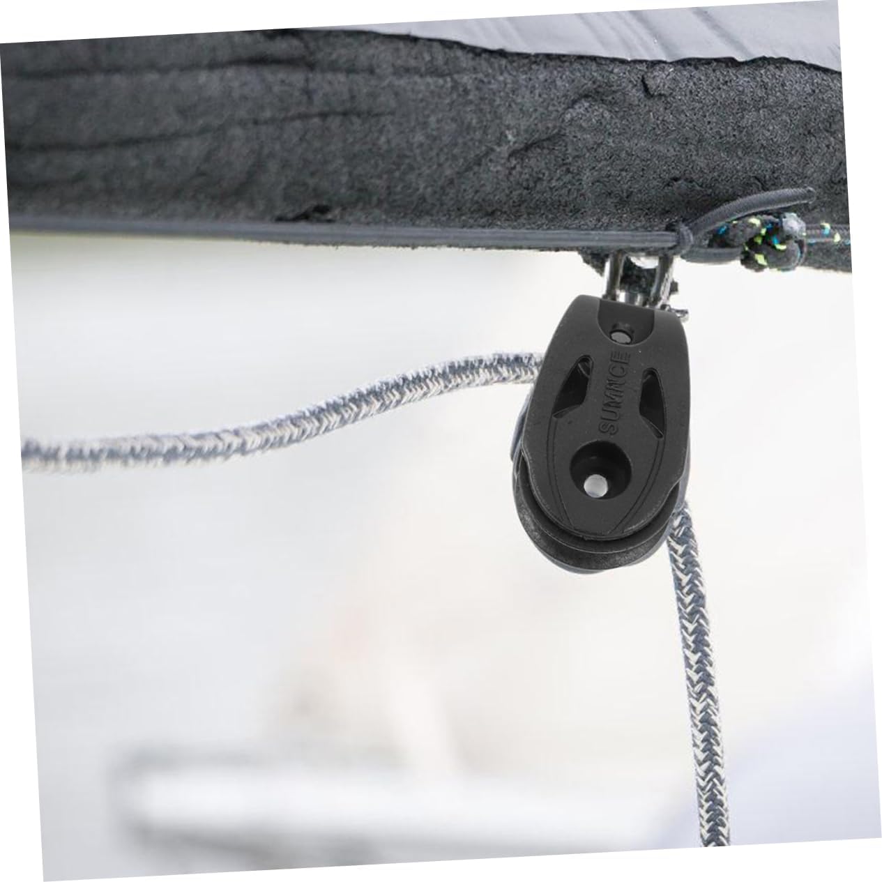 2pcs Single Swivel Pulley High-Strength Nylon Bearing Block for Kayak Sailboat and Use Easy Installation and Precision Manufacturing for Lifting and Stabilizing
