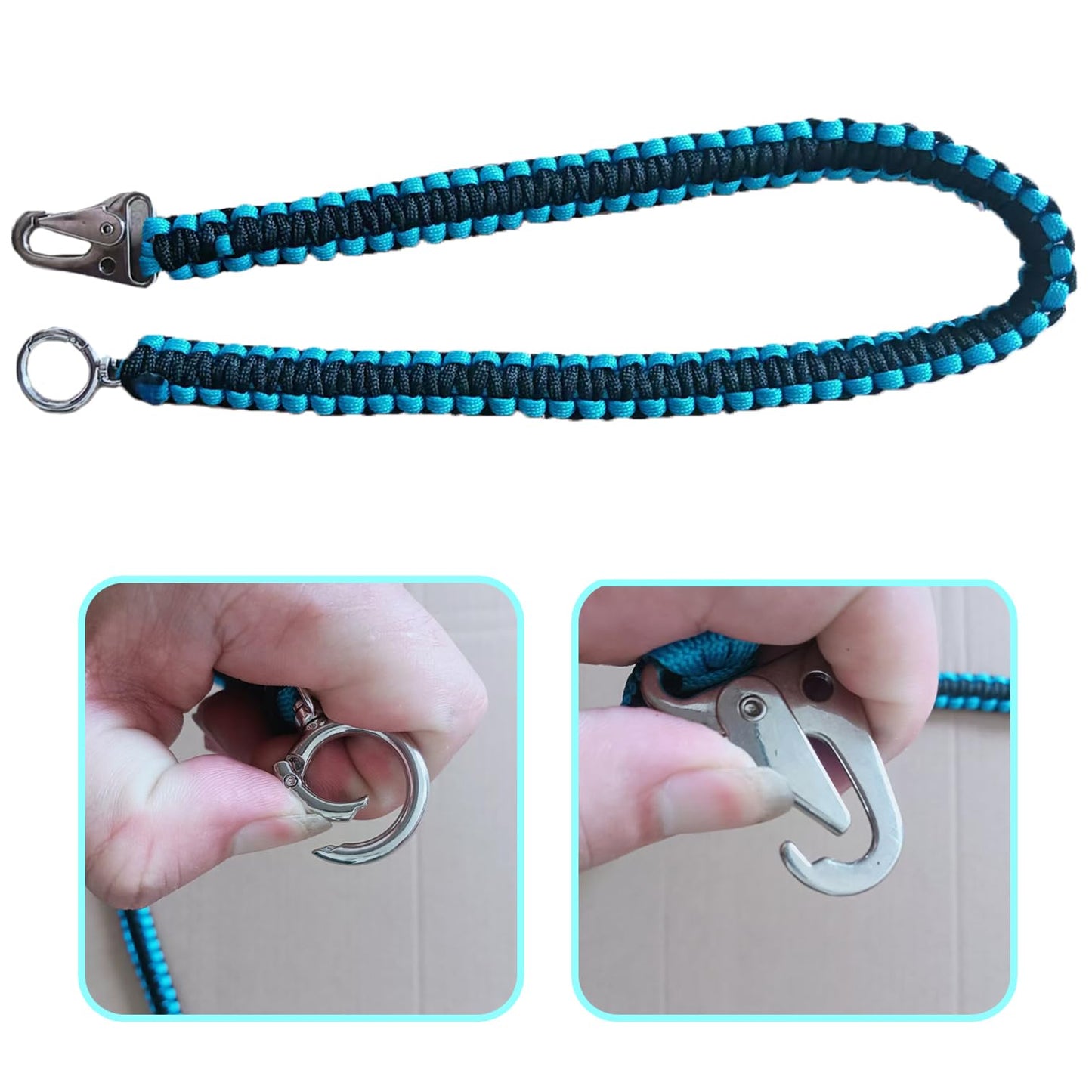 1Pcs Paracord Keychain Correctional Officer Accessories Lanyard Tactical Pistol Belt Military For Keys Keychain Military Grade Heavy Duty Carry Handle Tactical Rope Lanyard Correctional Prison System