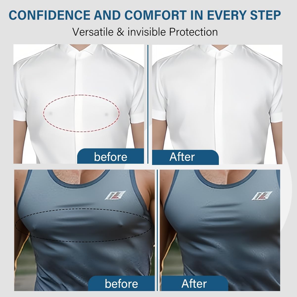 100 PCS Men's Nipple Cover, The Original Sports Nipple Cover -Nipple Chafing Prevention