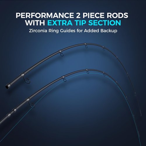 KastKing Verus Performance Spinning & Casting Fishing Rod with Extra Tip, Lightweight KastFlex IM6 Graphite, FazLite Rings Guides, EVA Grip, PTS Power Transition System, Spin, 7'6", MH