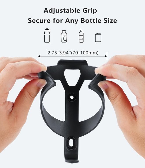 Bike Water Bottle Holder - 1.3 Oz Ultralight & Sturdy Bike Cup Holder, Bicycle Drink Cage, Cycling Bike Water Bottle Cage with Screw Tool, for 2.75-3.94" Bottles