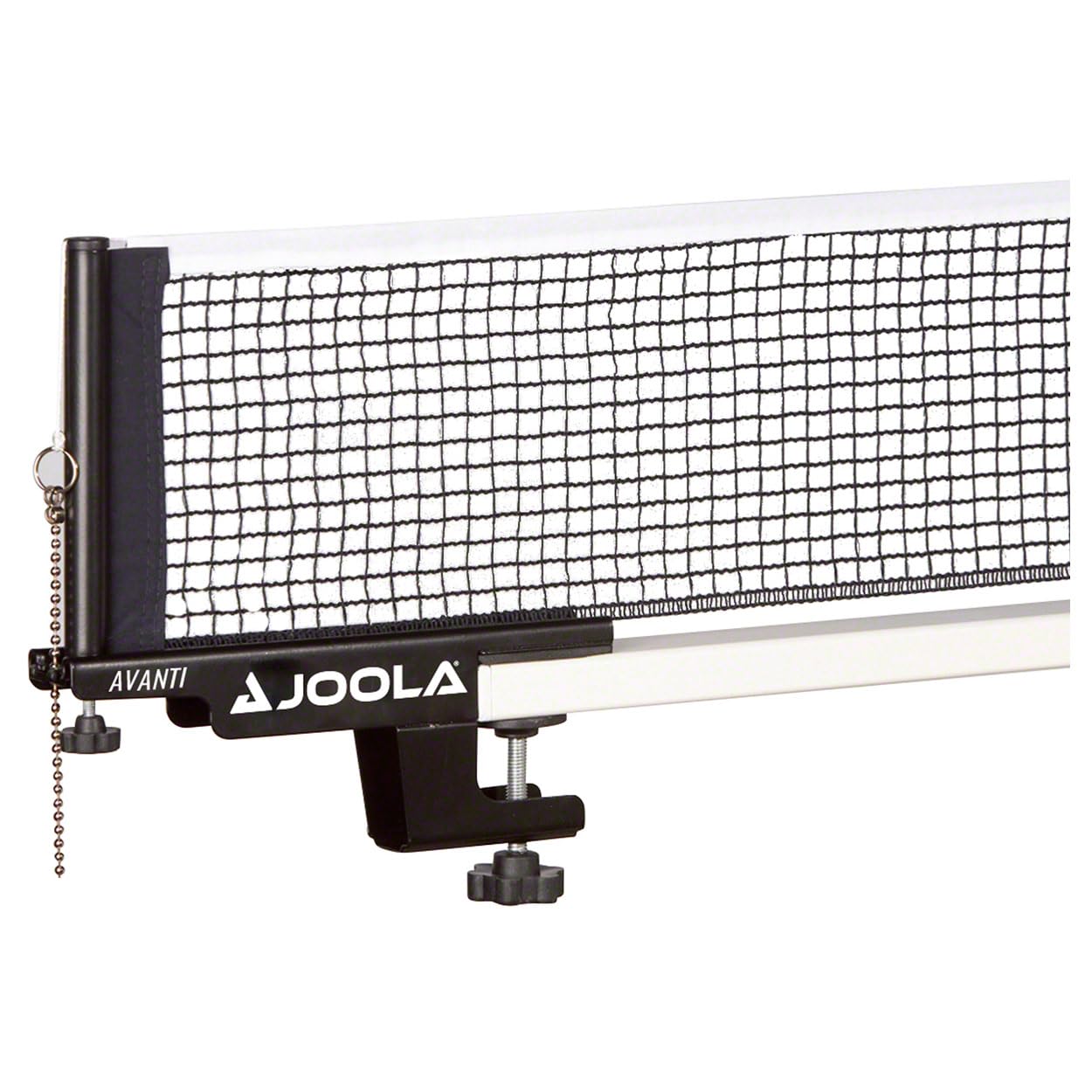 JOOLA Premium Avanti Table Tennis Net and Post Set - Portable and Easy Setup 72" Regulation Size Ping Pong Screw On Clamp Net, 72"L x 0.5"W x 6"H, White/Black