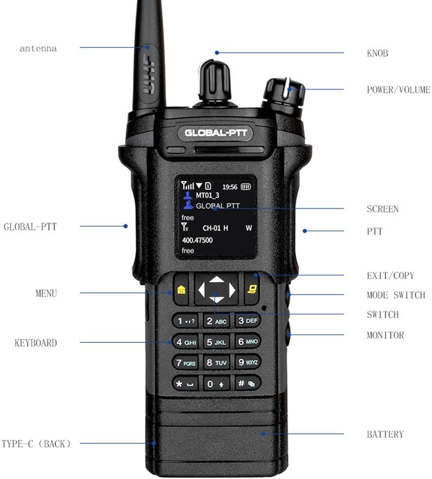 2-Pack 4G LTE PoC and Analog Two-Way Radios, Dual Band UHF/VHF 10w Power Unlimited Nationwide Range Walkie Talkie - Included 1-Year Data Plan (5288 Plus)