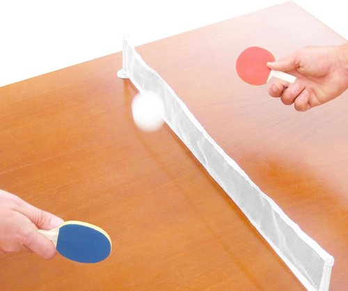 Desktop Ping Pong Set - Bundle with Gag Gift Mini Table Tennis Game with Net, Paddles, and Ball for Desk, Table Plus Fidget Spinner | Mini Tabletop Games for Kids, Adults