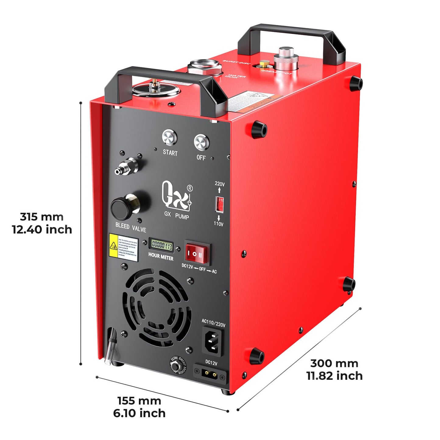 GX PUMP GX-E-CS4-I PCP Air Compressor, Max 5800Psi,350W Powerful Motor