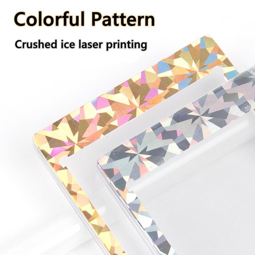 5 PCS Magnetic Card Holder, 35pt One Touch Laser Bronzing Card Holder, U-V Protectors Hard Plastic for Trading Cards, Magnet Case, Sports, Football, Baseball Cards Holder-Glass Gold