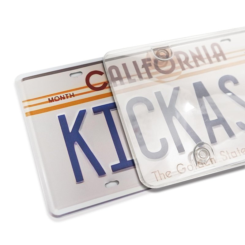 License Plate Covers & Frames,2 Pack License Plate Covers and Frames Combo,Unbreakable Car License Plates Shields Holder Fits Any Standard US Plates with Screws Caps (Dark Gray)
