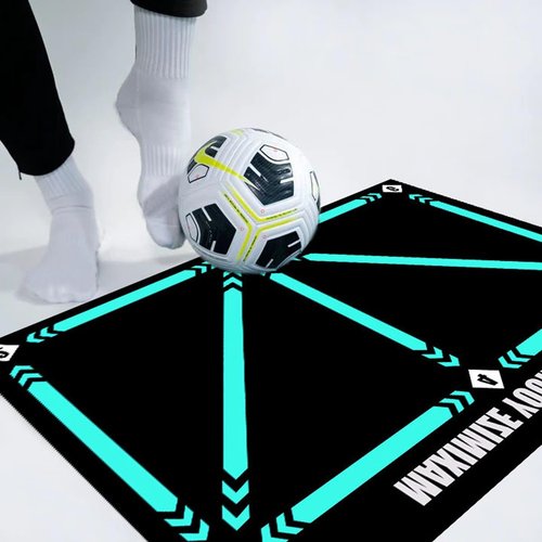 Shindefender Skll Mat - Shin Defender Soccer Training Mat with Adjustable Soccer Trainer,Non-slip Silent Football Footstep Equipment for All Levels to Improve Speed,Strength and Coordination(SET B)