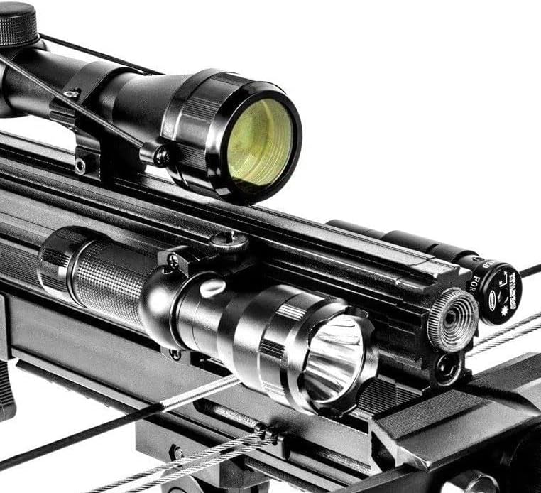 120lbs Steel Ball WT4 Repeating Crossbow with Tactical Package. Includes a Flashlight, Scope and red Beam Aimer.