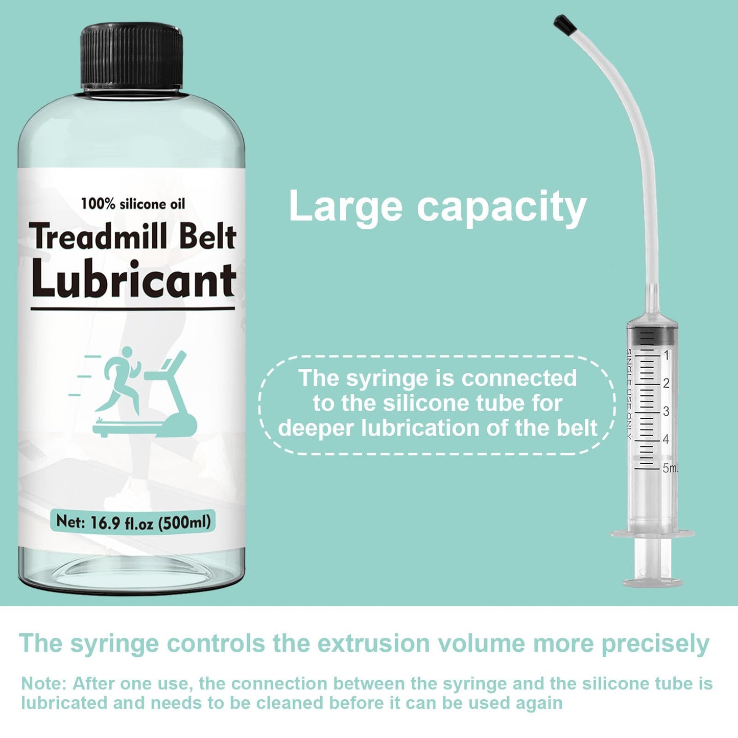 INNOVAYOU 500ml Treadmill Lubricant for Belt, Resistant and Stable Treadmill Lubricant, Easy to Apply, Noise Reduction Reduce Friction, Silicone Oil for Suitable for All Kinds of Treadmills