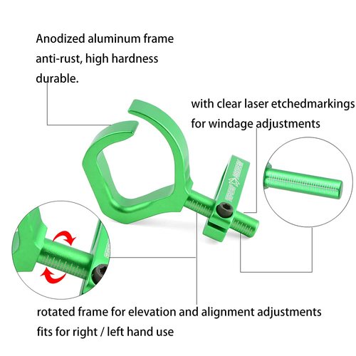 ZSHJGJR Archery Bowfishing Arrow Rest Anodized Aluminum Material Anti-Rust Right and Left Hand Use for Compound Bow Recurve Bow Fishing Accessories (Green)