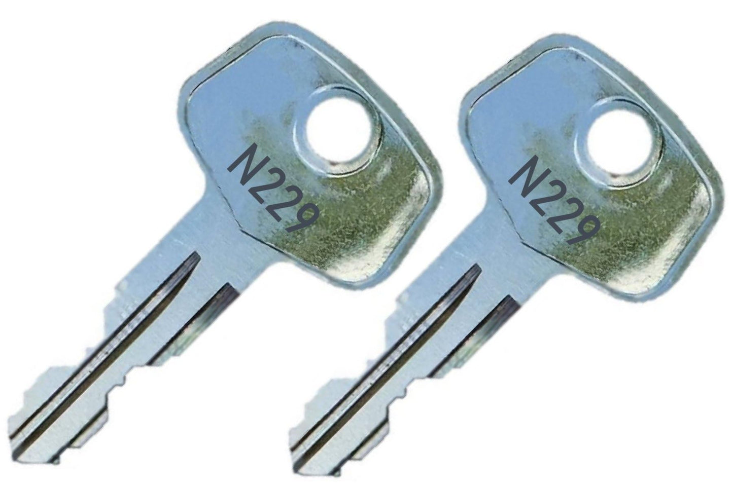 2 Thule N229 Replacement Keys - Roof Racks, Rails, Cargo Box, Carriers, Crossbars, Haulers, Bags (Codes N001-N250 or N001R-N250R) Better Than OEM!