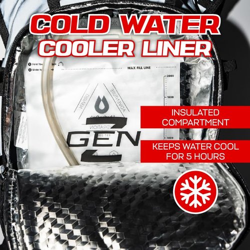 RAVERUNNER® Anti Theft Rave Hydration Backpack - 2L Insulated Water Backpack for Raves, Festivals, Hiking, Running - Festival Hydration Pack for Hydration Backpack Rave