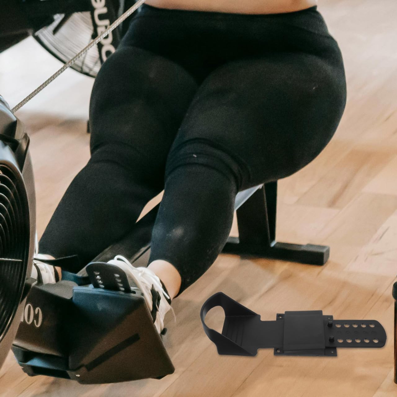 1Pair Rowing Machine Pedals Foot Pedals Nonslip Fitness Equipment for Workout Gym Sports, Rowing Machine Parts, Home Workout Accessories