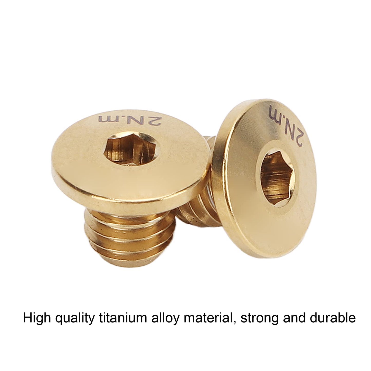 Keenso Oil Cylinder Lid Bolt,Titanium Alloy Lightweight Hydraulic Brake Screw for M7000 M8000 M9000 M9020 (Gold)