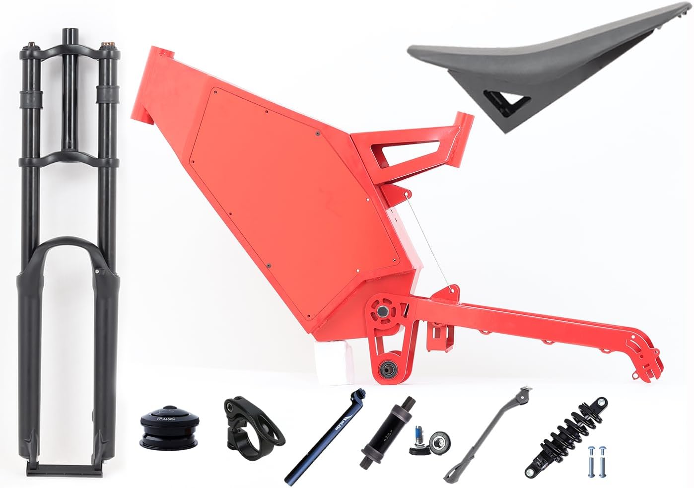KEYU F2 DIY Ebike Frame Ebike Full Suspension Bomber Frame Electric Bike Frame Ebike Frame Kit Enduro Ebike Frame Kit
