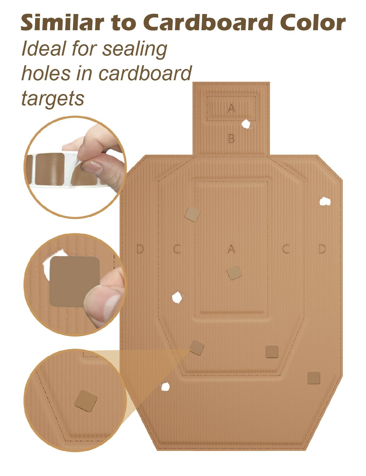 1500 PCS 1-Inch Target Pasters, Self-Adhesive Target Tape for Cardboard & Paper Silhouette Targets, Perfect for USPSA, IPSC, IDPA, and Shooting Practice