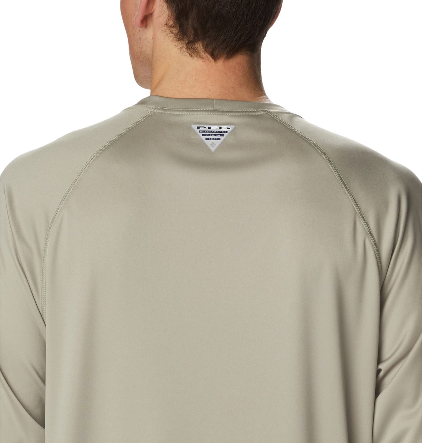 Columbia Men's Terminal Tackle Long Sleeve Shirt, Safari/Key West Logo, 2X Tall