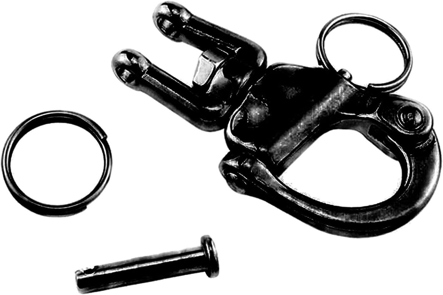2Pcs Marine Swivel Snap Shackle, 316 Stainless Steel Quick Release Diving Clips Swivel Snap Hook for Sailboat Spinnaker Halyard Yacht