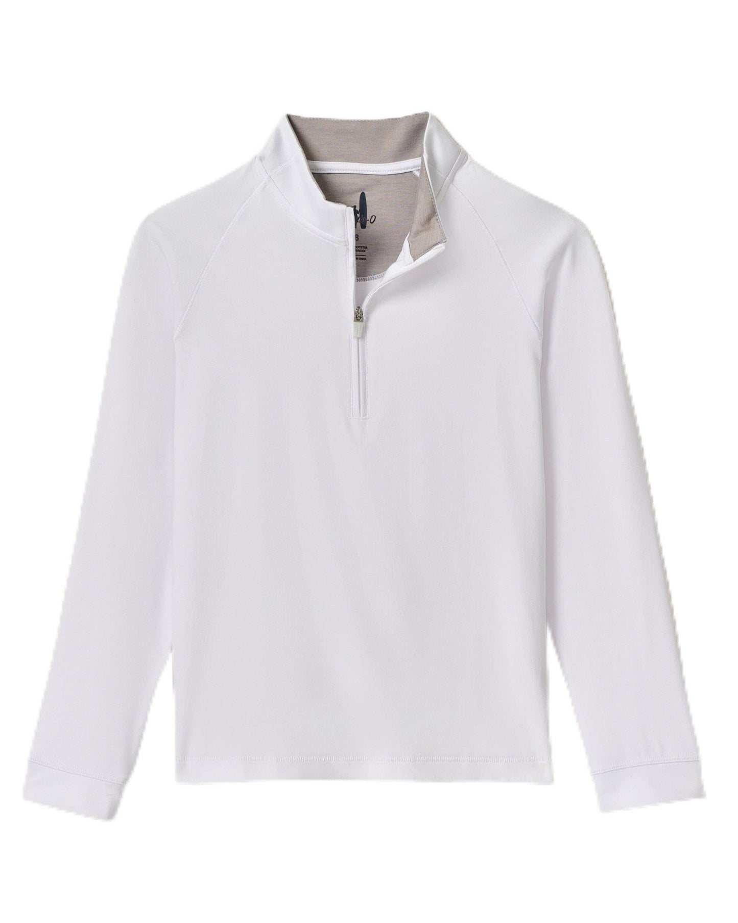 johnnie-O Boys Freeborne Jr. Performance 1/4 Zip Pullover White / 8