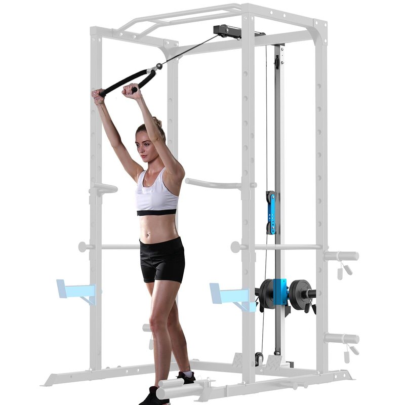 ULTRA FUEGO LAT Pull Down Attachment for Power Cage, Multi-Functional Power Rack Optional Cable Pulley System for Home Gym, Addition for ULTRA FUEGO Power Cage(LAT Pull Down Attachment Only)
