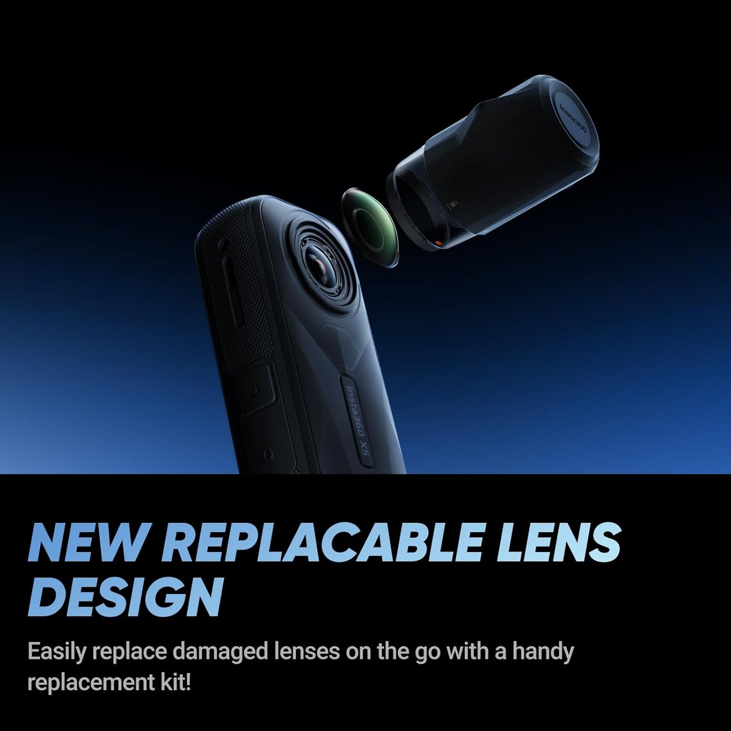 Insta360 X5 - Waterproof 8K 360° Action Camera, Leading Low Light, Invisible Selfie Stick Effect, Rugged and Replaceable Lens, 3-Hour Battery, Built-in Wind Guard, Stabilization, Triple AI Chip Design