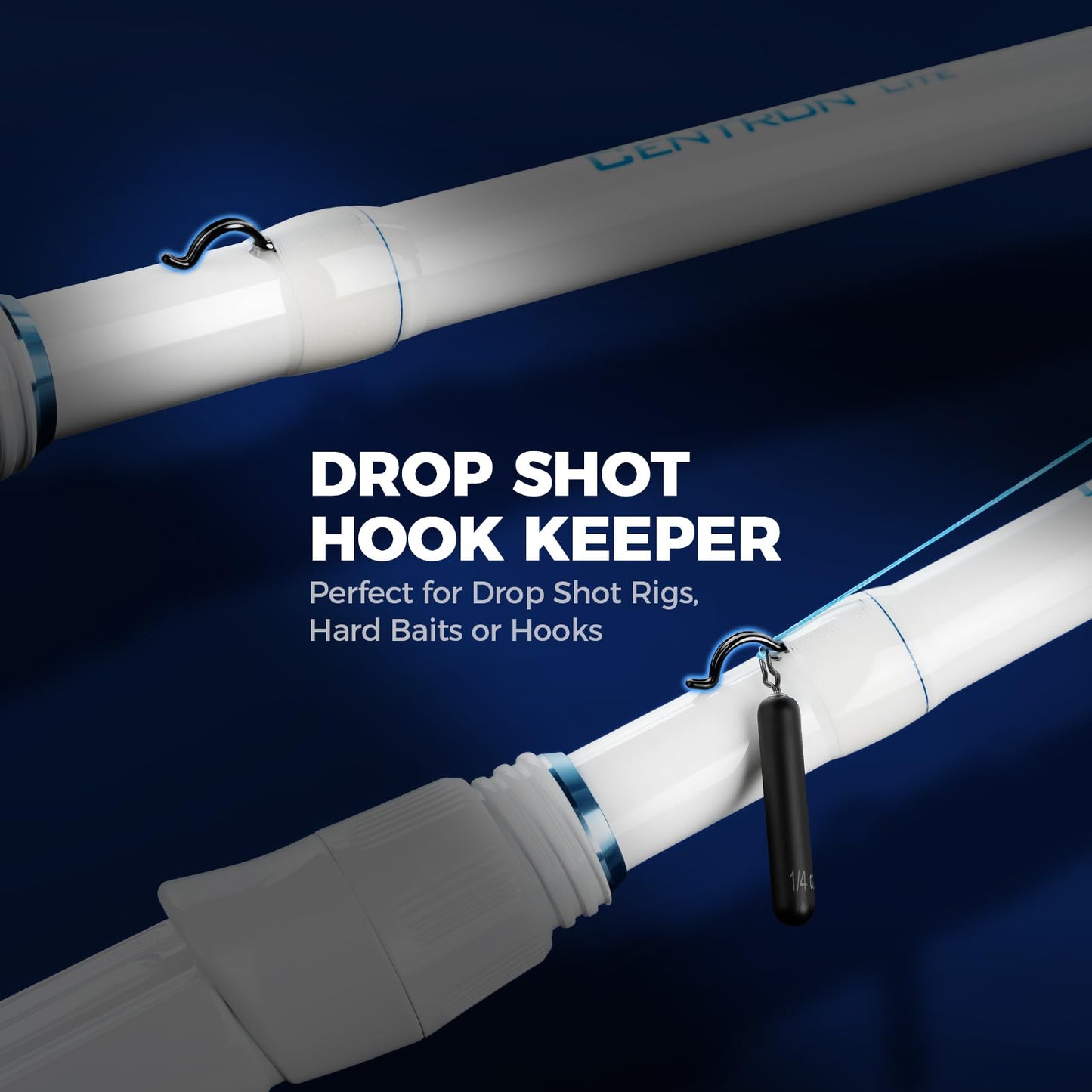 KastKing Centron Lite Twin Tip Spinning Rods,6'0", Mod Fast, Light