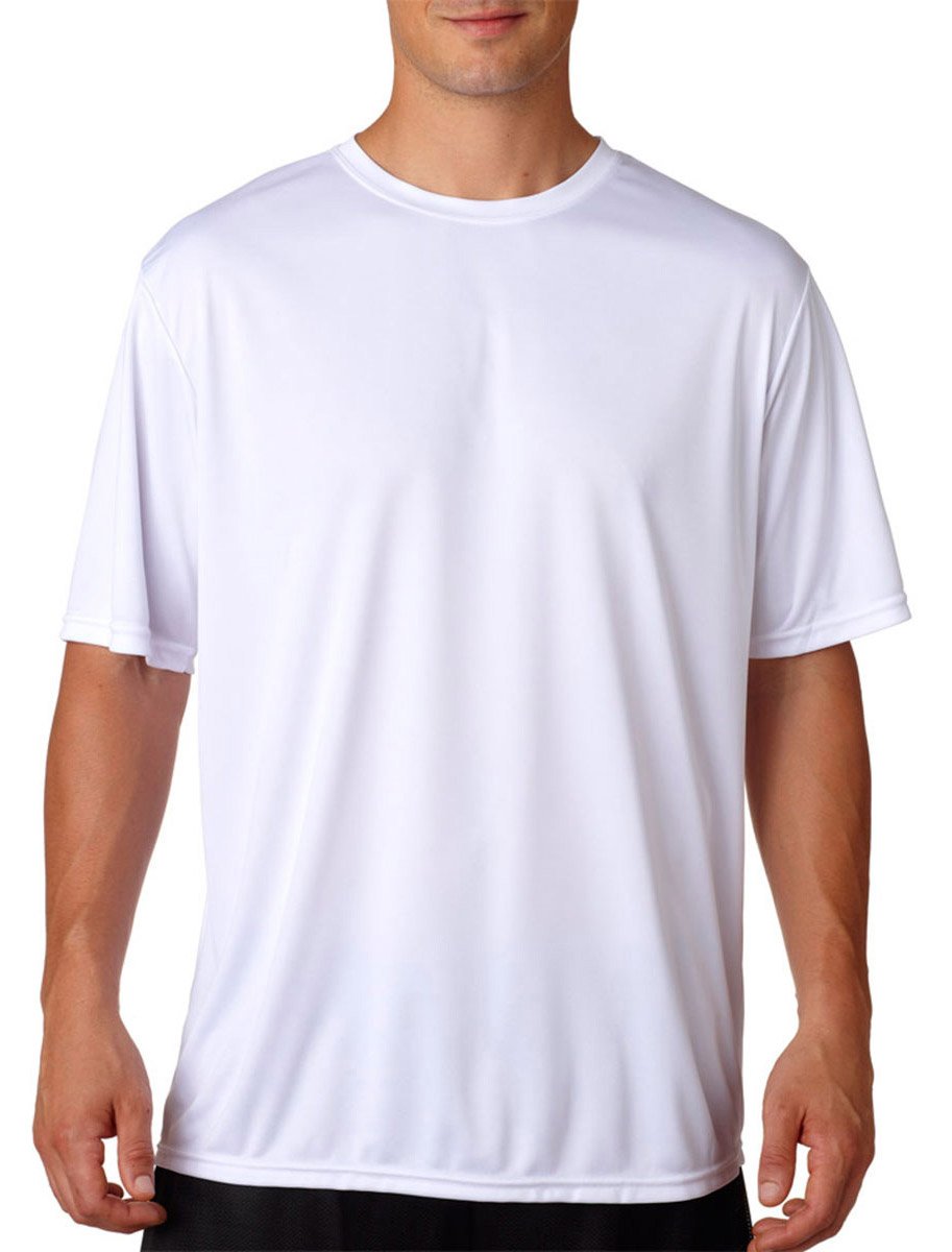 A4 Men's Cooling Performance Crew Short Sleeve, White, Large