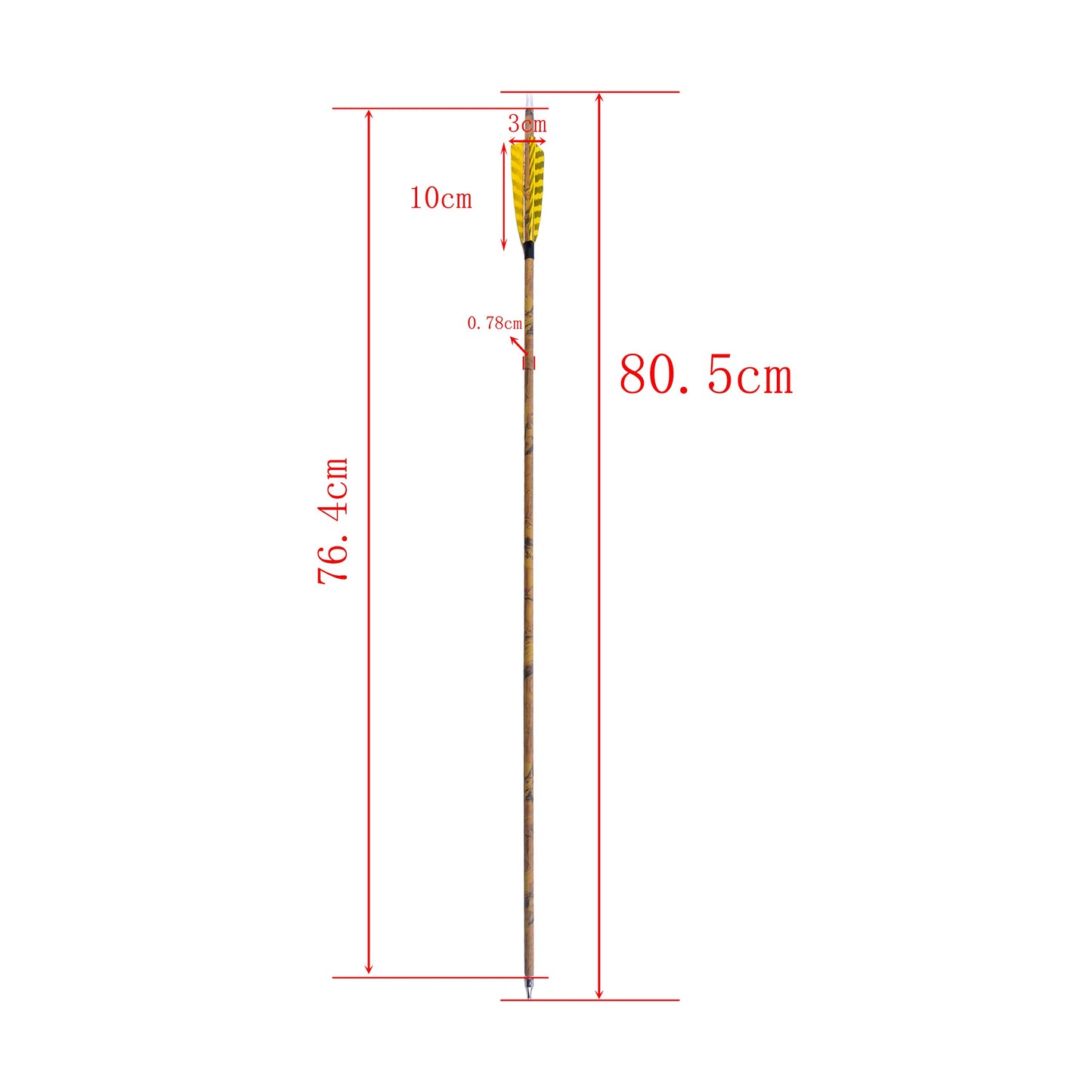 ZSHJGJR 30” Archery Carbon Arrows Hunting Arrows with 4” Turkey Feather Removable Tips Targeting Practice Arrows 500 Spine for Compound & Recurve & Traditional Bow 6/12pcs (12)