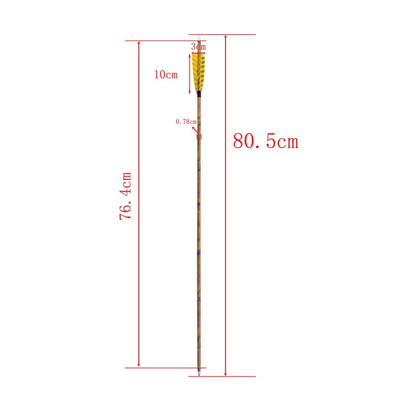 ZSHJGJR 30” Archery Carbon Arrows Hunting Arrows with 4” Turkey Feather Removable Tips Targeting Practice Arrows 500 Spine for Compound & Recurve & Traditional Bow 6/12pcs (12)
