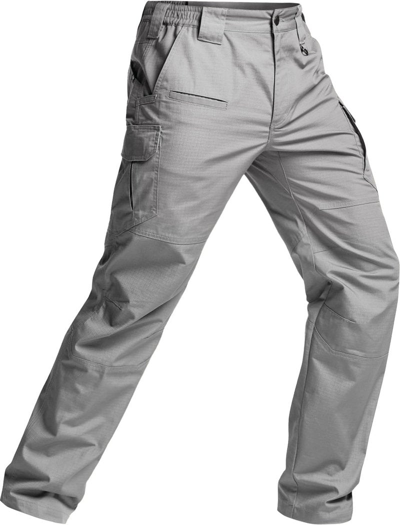 CQR Men's Tactical Pants, Water Resistant Ripstop Cargo Pants, Lightweight EDC Work Hiking Pants, Outdoor Apparel, Raider Mag Pocket Stone, 32W x 30L