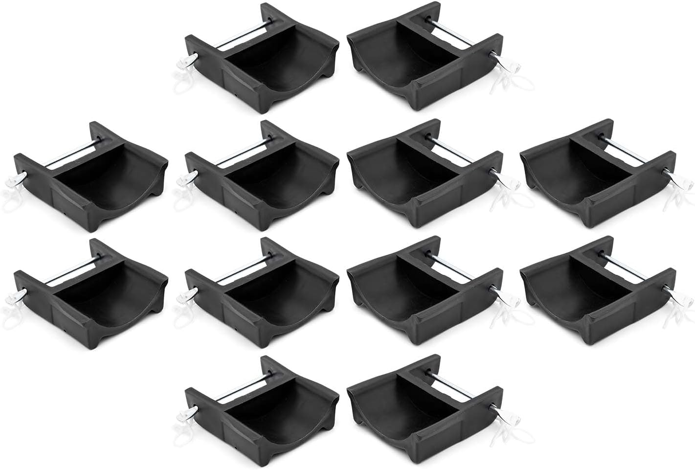 Jeffers Equine Plastic Training Jump Cups for Horses with Pins, Black – Heavy Duty Horse Jump Cups for Training, Arena Obstacles, Hunter Jumper, Equestrian Equipment, Riding Accessories, Pair, 2 Pack