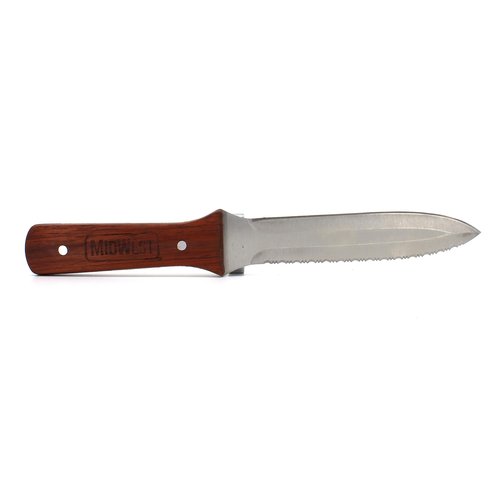 MIDWEST Flex Duct Knife - 5" Blade with Contoured Wooden Handle & Nylon Sheath - MWT-FDK01