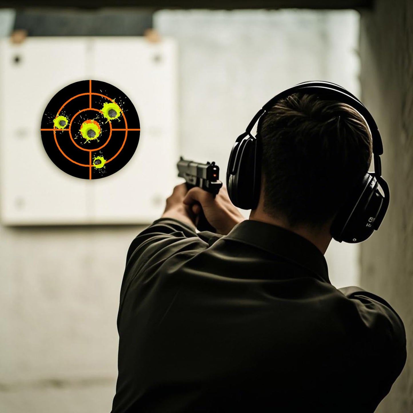 3 Inch 250Pack Splatter Target Stickers,Shooting Targets, Circular Self Adhesive Splatter Targets, Yellow Instantly Visible, Suitable for BB Gun, Pellet Gun, Rifle, Airsoft Shooting Practice