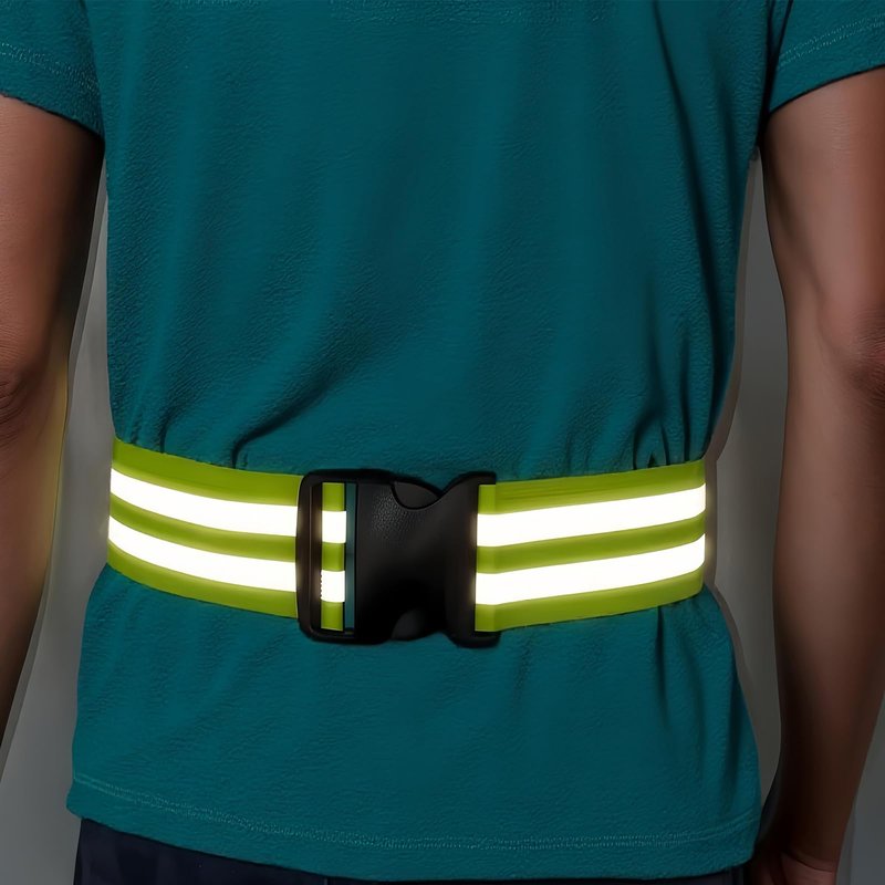 2-Pack Reflective Running Belt, High-Visibility PT Military Gear for Men Women Kids, Adjustable Lightweight Elastic Safety Belt for Cycling Walking Night Activities
