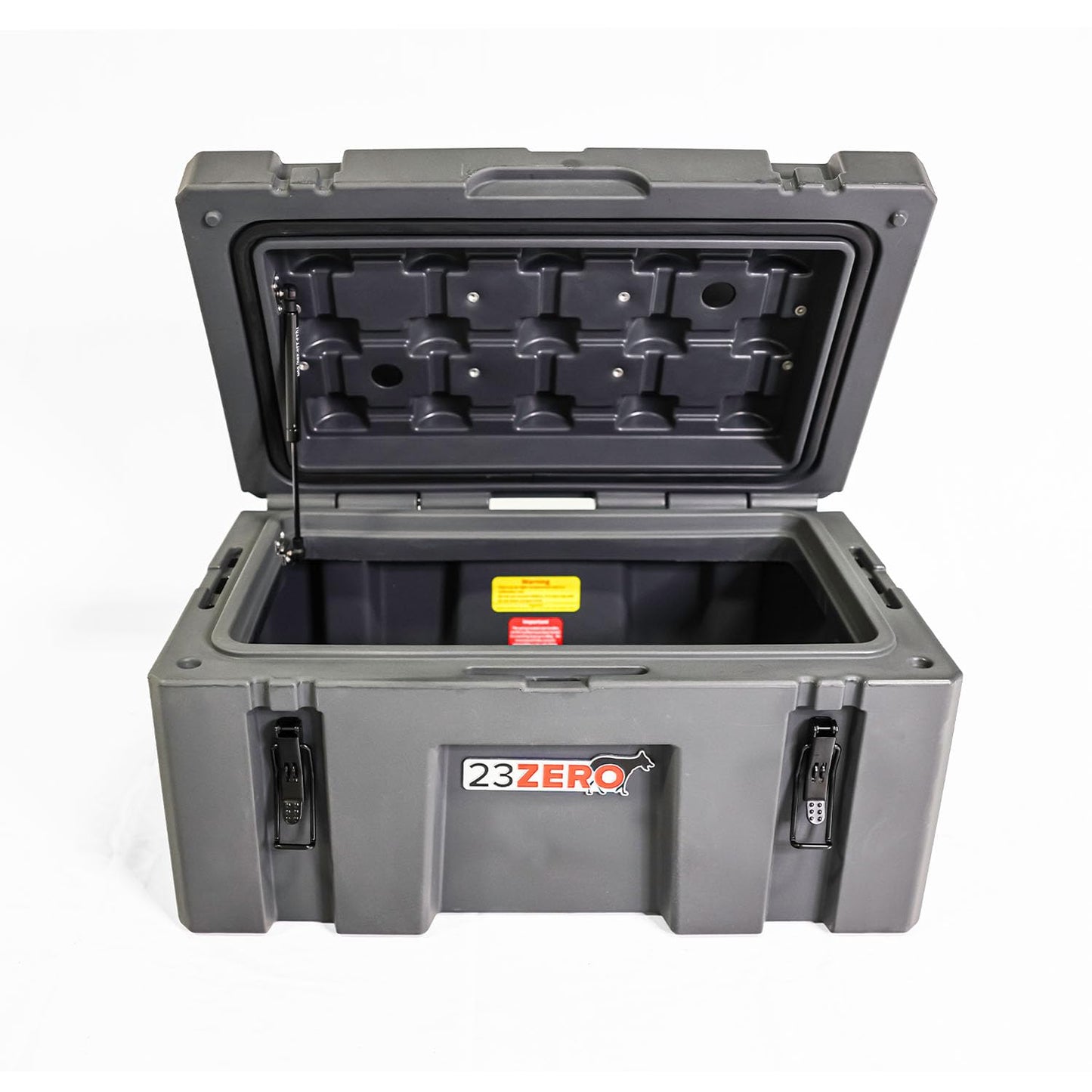 23ZERO Gray Overland Gear Box - Roof Rack Mountable, Portable, Lockable Storage Box for Camping or Recovery Gear (70 L)