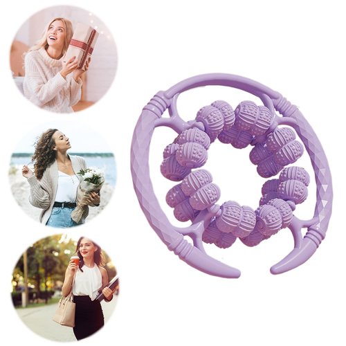 Upgraded Circular Leg Clamps Roller Thigh Roller for Deep Tissue Ergonomic Ideal for Sore Muscles, Tendonitis, Carpal Tunnel & Cellulite (Purple)