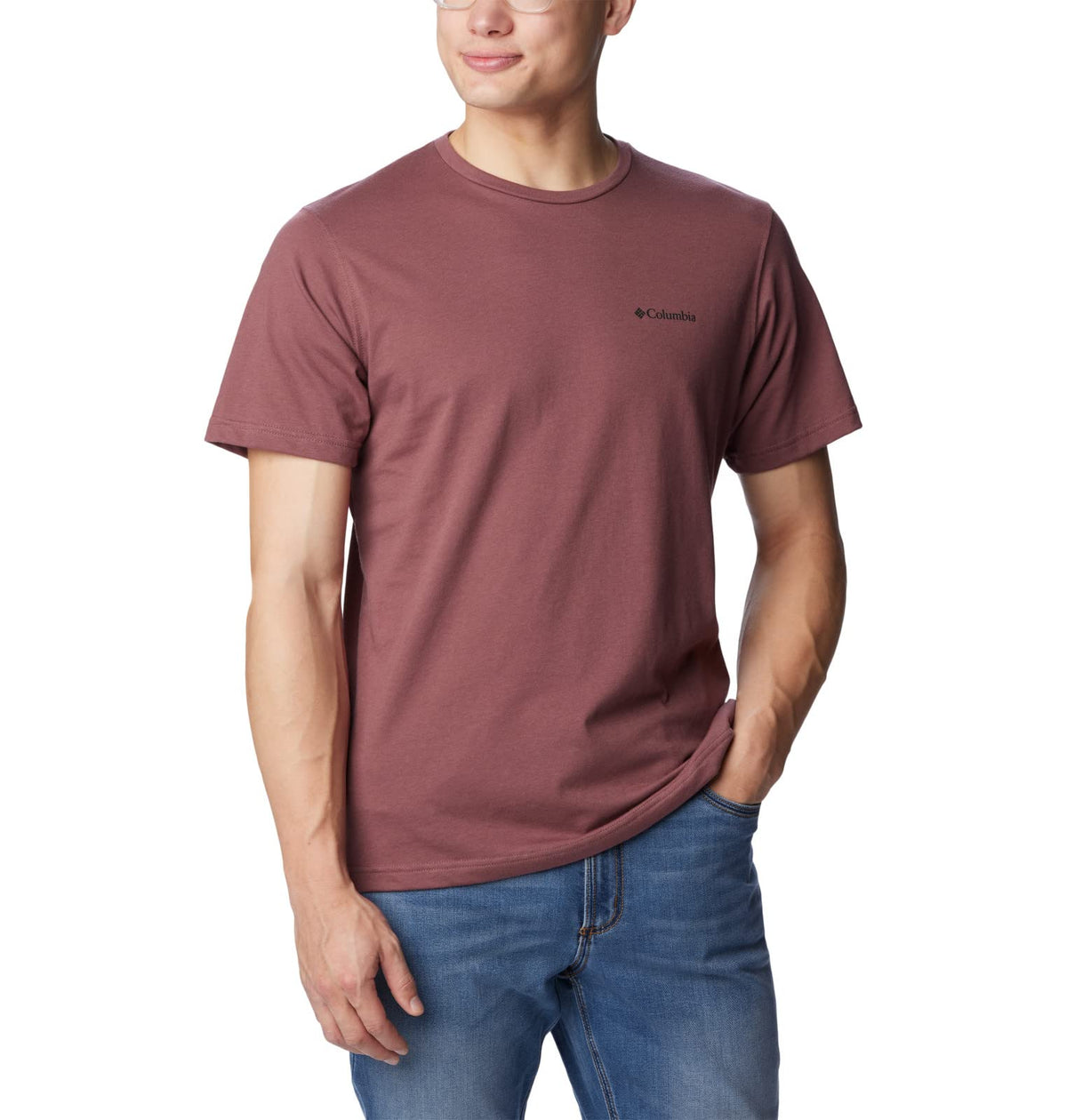 Columbia Men's Thistletown Hills Short Sleeve, Light Raisin, Large Tall