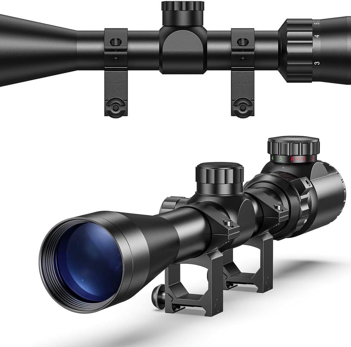 1'' Scope Rings, 2Pcs High Profile or 2Pcs Medium Profile 1 Inch Scope Mount Rings for Picatinny Rail