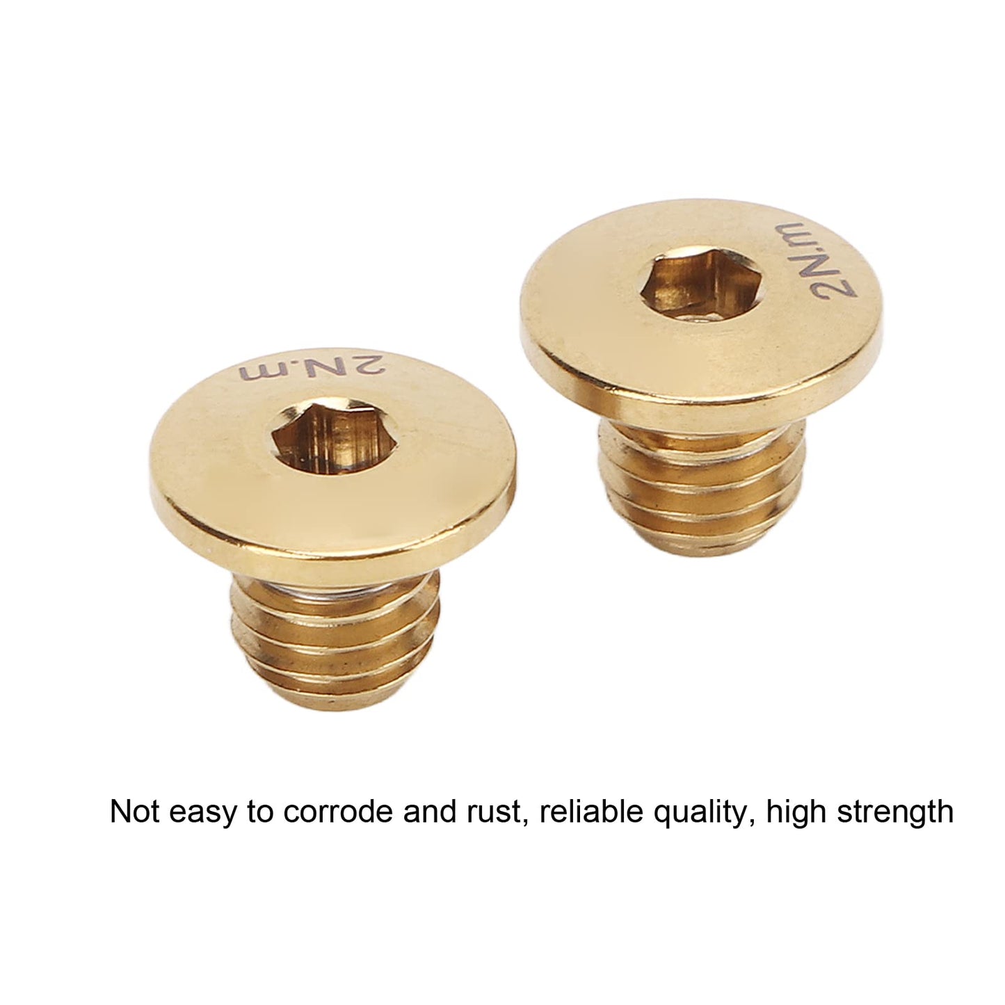 Keenso Oil Cylinder Lid Bolt,Titanium Alloy Lightweight Hydraulic Brake Screw for M7000 M8000 M9000 M9020 (Gold)