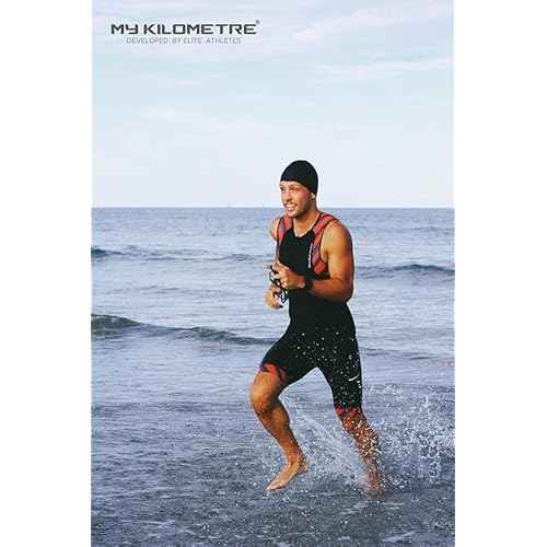 MY KILOMETRE Men¡¯s Triathlon Tri Suit with 2 Big Side Pockets Triathlon Racing Suit with Front Zip