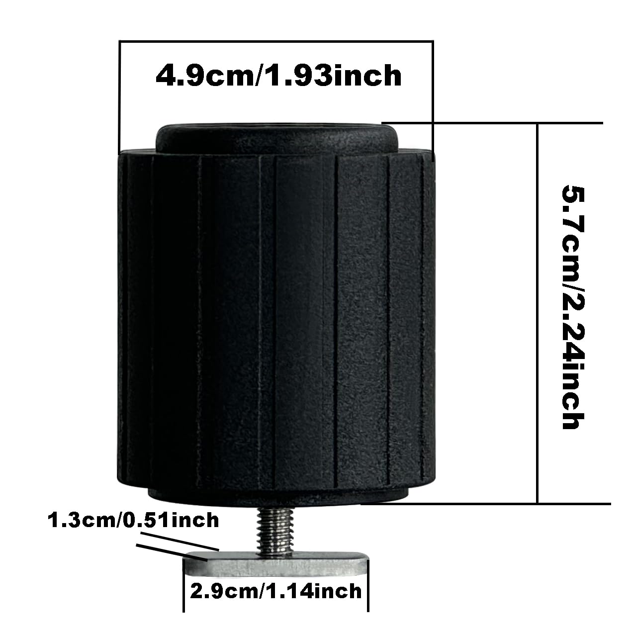 2 Pack Fishing Rod Holder with Track Mount Universal T-Shaped Screw Mounted on Rail for Kayak, Canoe, Fishing Boat (2Pack Rod Holders)
