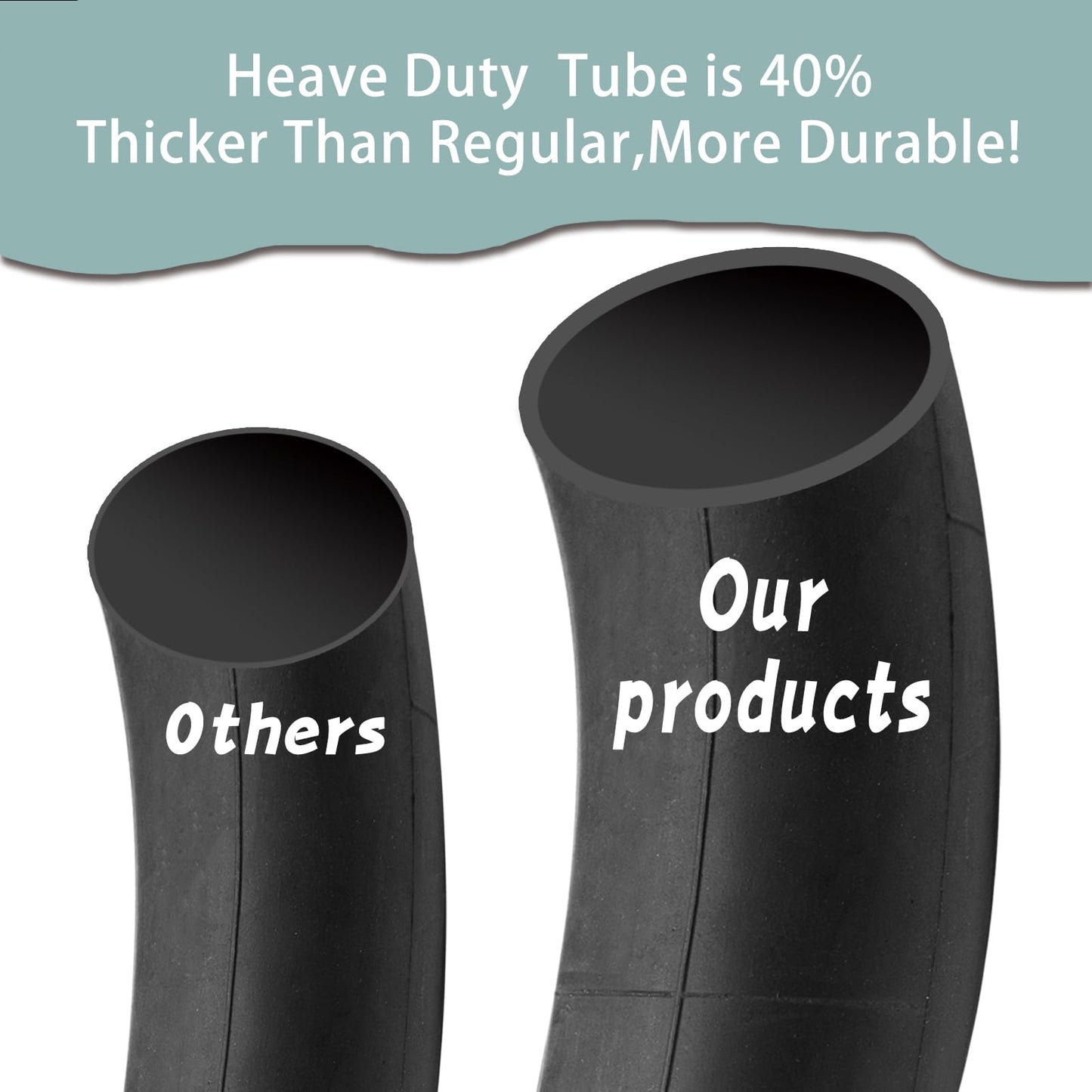 2pcs Heavy Duty 16x2.125/2.40 Bicycle Inner Tubes 16x1.95 16 inch 45/57-305 Bike Tubes
