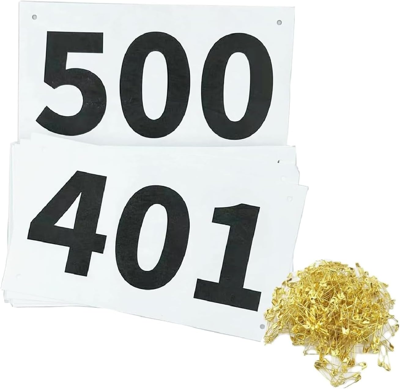 1-200 Running Race Bibs Large Numbers with Safety Pins for Marathon Race Events- Tyvek Tearproof Waterproof