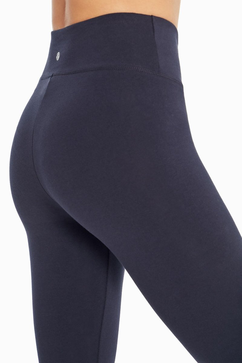 Bally Total Fitness Women's Mid-Rise Tummy Control Capri Legging, Midnight Blue, Small