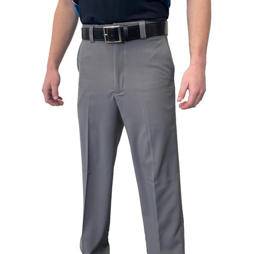 Smitty | BB-S357 | 4-Way Stretch Flat Front Combo Pants Expander Waistband Slash Pockets Baseball Softball Umpire Grey (Heather Grey, 44)