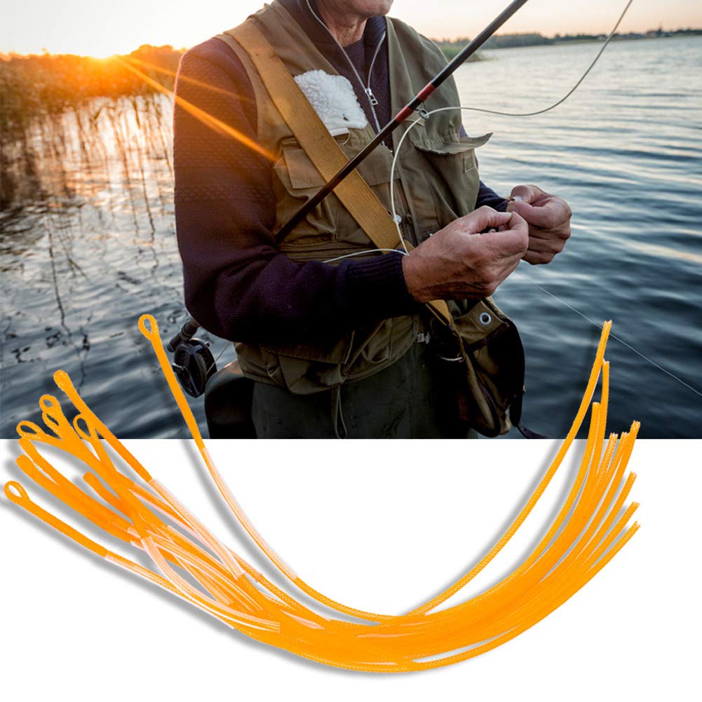 10PCS Fly Fishing LineFishing LineFly Line Fly Fishing Line Fishing Line, Fishing Loop Line Fly Fishing Ers Tippets (Yellow 30LB)